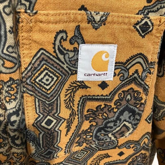 Carhartt Wip Paisley Tapestry Design Print Michigan Coat Jacket - Picture 4 of 12